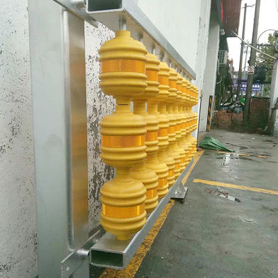 Cylindrical PU Foam Anti Collision Rolling Guardrail Barrier For Expressway
