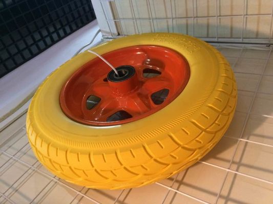 Size 350-400mm Industrial Polyurethane PU Foam Wheel For Trolley Barrow Golf Car