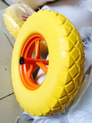Size 350-400mm Industrial Polyurethane PU Foam Wheel For Trolley Barrow Golf Car
