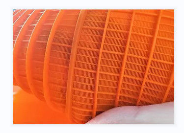Orange Color High Frequency Polyurethane Screen Mesh For 