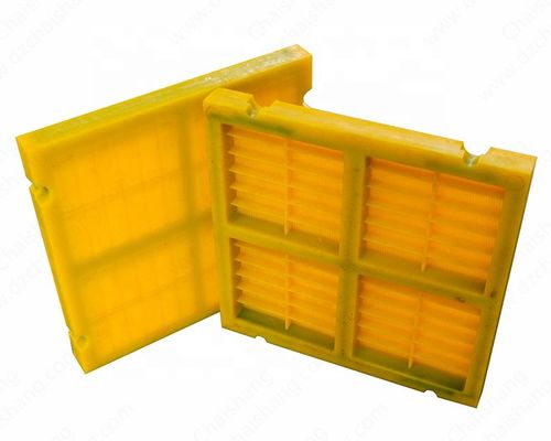 610*610mm Polyurethane modules screen panel standard rail type with self-cleaning performance aperture holes can be customized